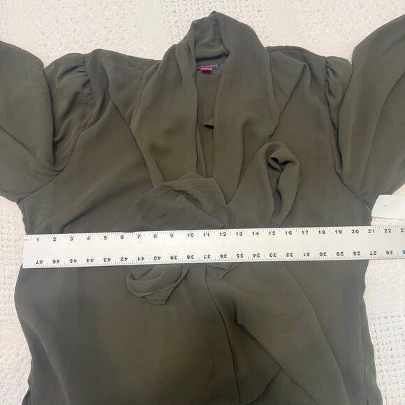 Vince Camuto XL sheer balloon sleeve bow blouse TB 3085 - Picture 4 of 10